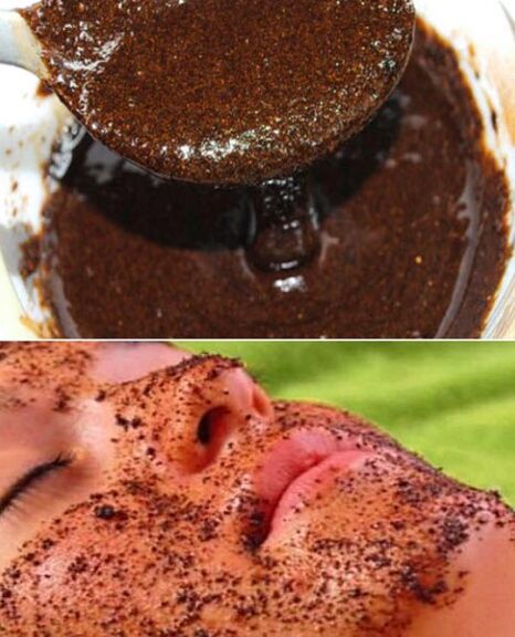 Pillingmask med kaffebjälkar